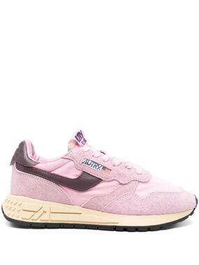 Autry Pink Suede Retro Sneakers